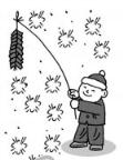 怎么画春节场景：放鞭炮的男孩简笔画的教程