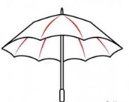 怎么画雨伞简笔画的教程