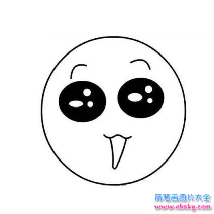 可爱微笑表情简笔画