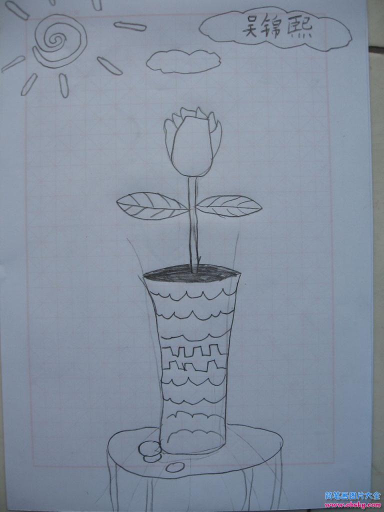 简笔画玫瑰花的具体画法步骤图片教程