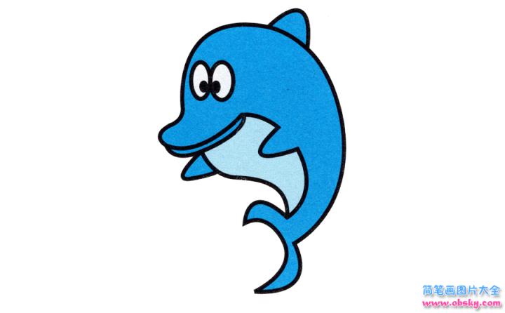 简笔画小海豚的具体步骤图示