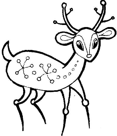 简笔画温柔的梅花鹿的具体画法步骤图片教程