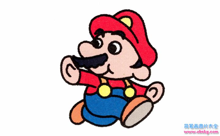 简笔画超级玛丽的具体步骤图示