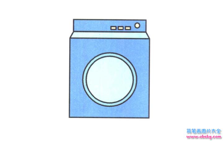 彩色简笔画洗衣机的图片教程