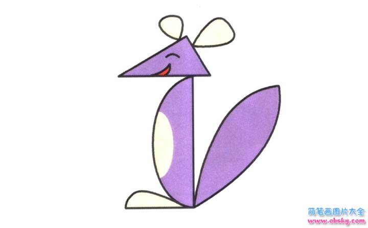 彩色简笔画狐狸的图片教程