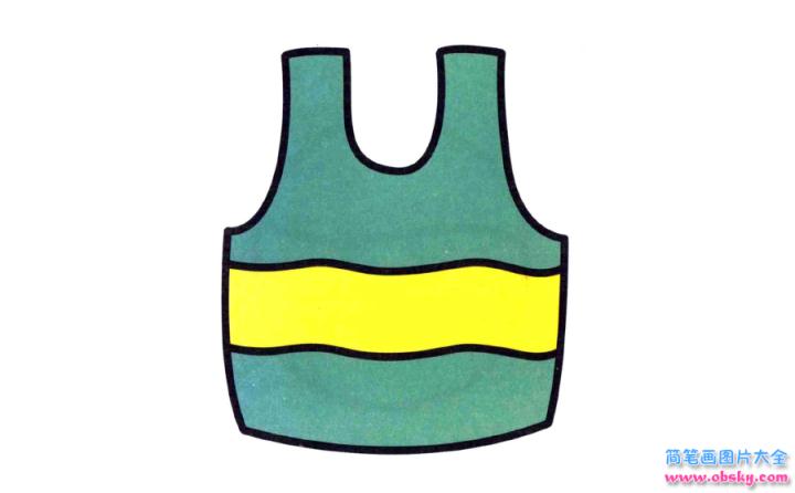彩色简笔画背心的图片教程