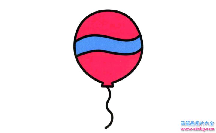 彩色简笔画气球的图片教程
