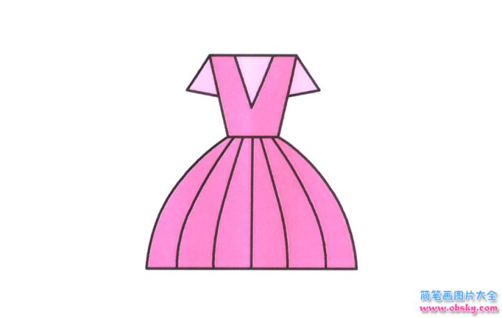 彩色简笔画裙子的图片教程