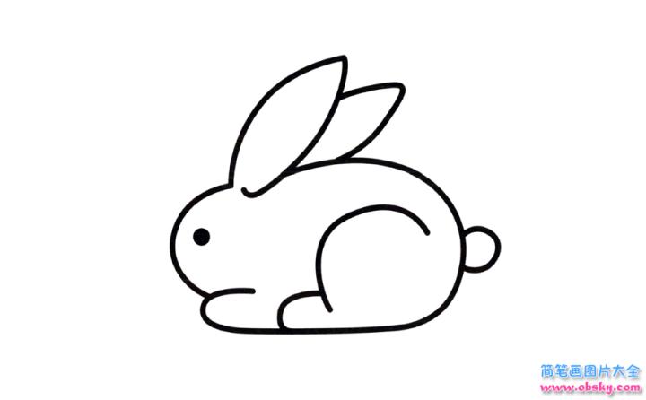 彩色简笔画兔子的图片教程