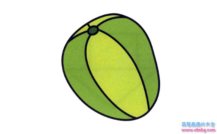 彩色简笔画香瓜的图片教程