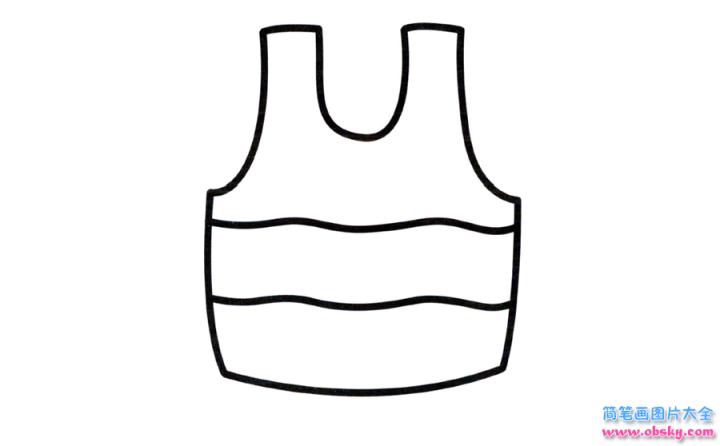 彩色简笔画背心的图片教程