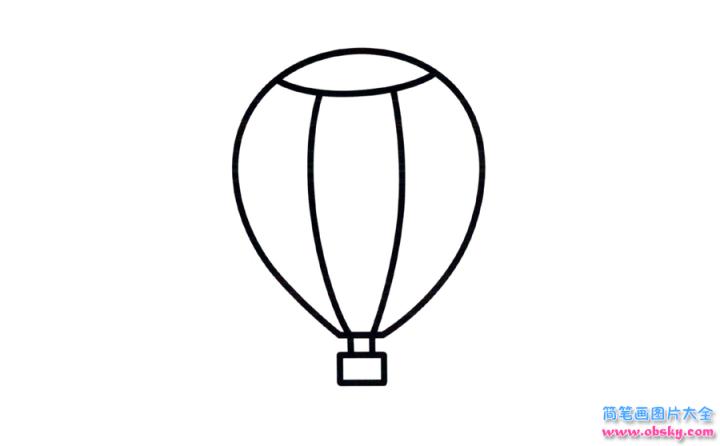 彩色简笔画热气球的图片教程