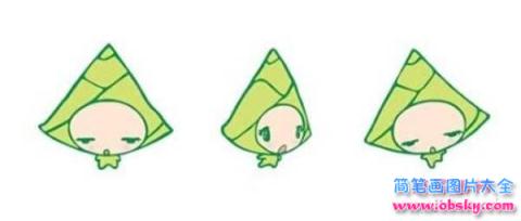 儿童端午节卡通粽子简笔画图片