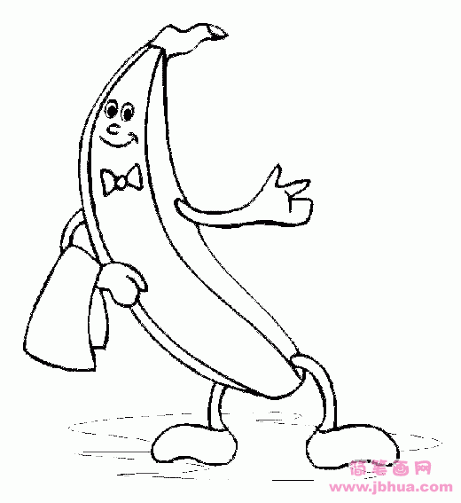 儿童卡通香蕉简笔画