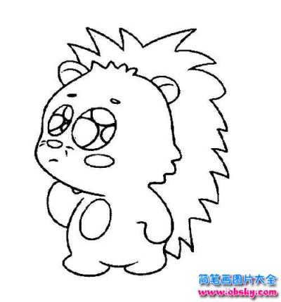 幼儿卡通刺猬简笔画图片