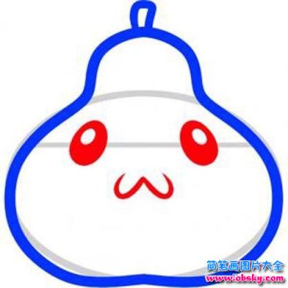 可爱的卡通梨子简笔画
