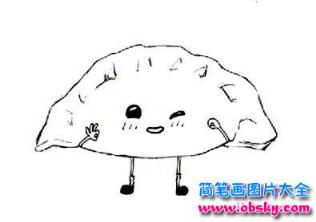 可爱卡通饺子简笔画图片