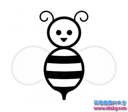卡通可爱的小蜜蜂简笔画图片