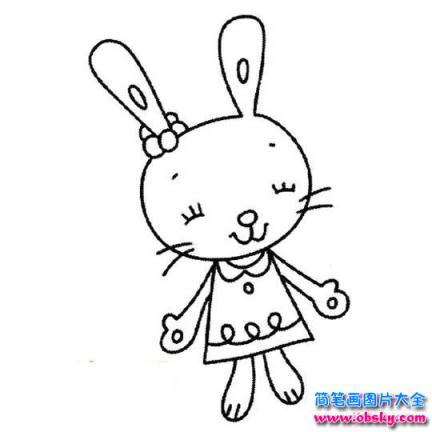 可爱漂亮的卡通小兔子