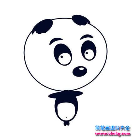 卡通大熊猫简笔画