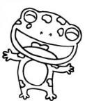 怎么画可爱卡通青蛙简笔画