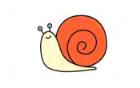 彩色蜗牛简笔画画法_怎么画彩色蜗牛的简笔画