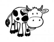 怎么画可爱的卡通奶牛简笔画