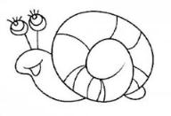 怎么画儿童可爱卡通蜗牛简笔画