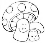 怎么画卡通蘑菇简笔画