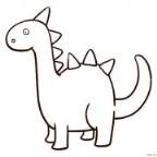 怎么画儿童卡通动物：恐龙简笔画
