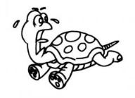 怎么画动漫中的乌龟：惊恐逃跑的乌龟简笔画