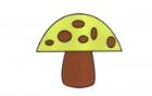 彩色蘑菇简笔画画法_怎么画彩色蘑菇的简笔画