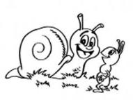 怎么画儿童卡通大全：蜗牛与蚂蚁简笔画