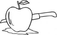 教你画切苹果简笔画