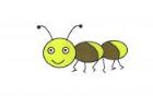 彩色蚂蚁简笔画画法_怎么画彩色蚂蚁的简笔画