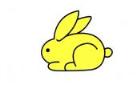 彩色兔子简笔画画法_怎么画彩色兔子的简笔画