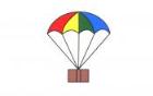 彩色降落伞简笔画画法_怎么画彩色降落伞的简笔画