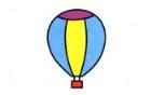 彩色热气球简笔画画法_怎么画彩色热气球的简笔画