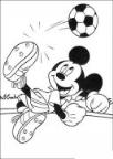 怎么画卡通米老鼠：踢足球的米老鼠简笔画