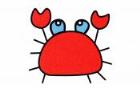 小螃蟹简笔画画法_怎么画小螃蟹的简笔画