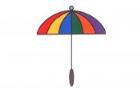 彩色雨伞简笔画画法_怎么画彩色雨伞的简笔画