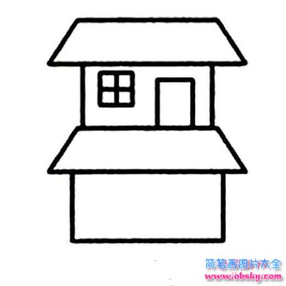 两层房子简笔画