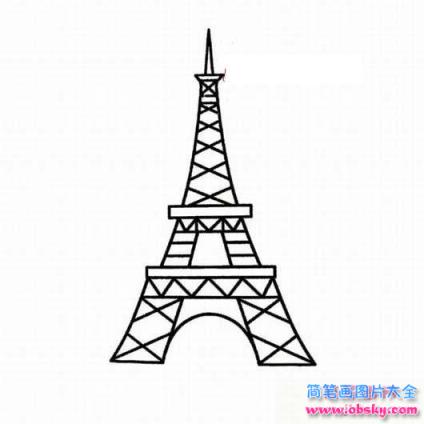 法国埃菲尔铁塔简笔画