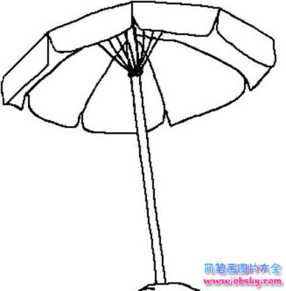 遮阳伞简笔画图片