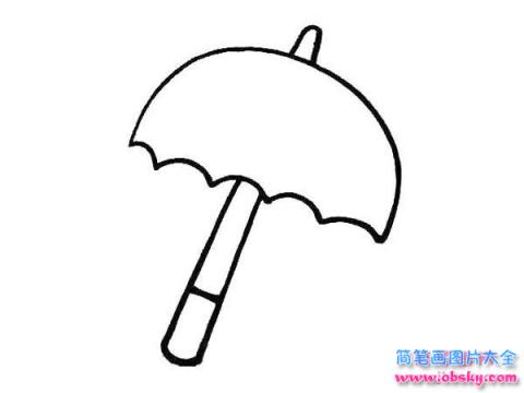 幼儿小雨伞简笔画