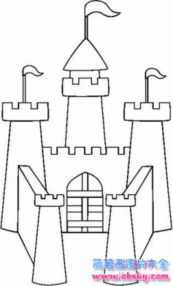迪士尼城堡简笔画