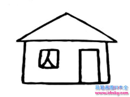 幼儿园简单的小房子简笔画