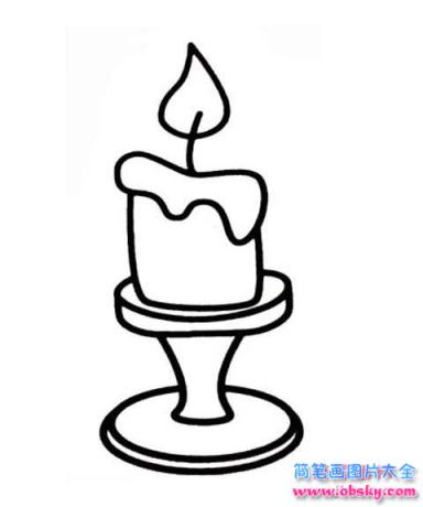 幼儿简笔画：蜡烛