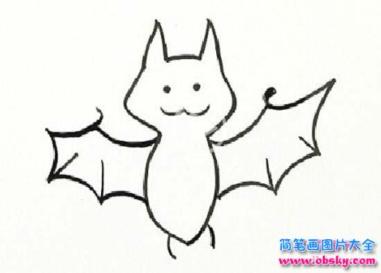 幼儿小蝙蝠简笔画图片