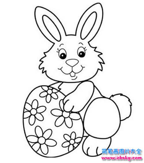幼儿复活节兔子简笔画图片